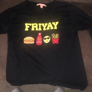 Light sweatshirt. Very cute long sleeves